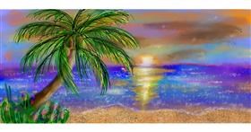 Drawing of Palm tree by Shiney🪶