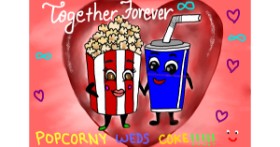 Drawing of Popcorn by Lollipop🍭