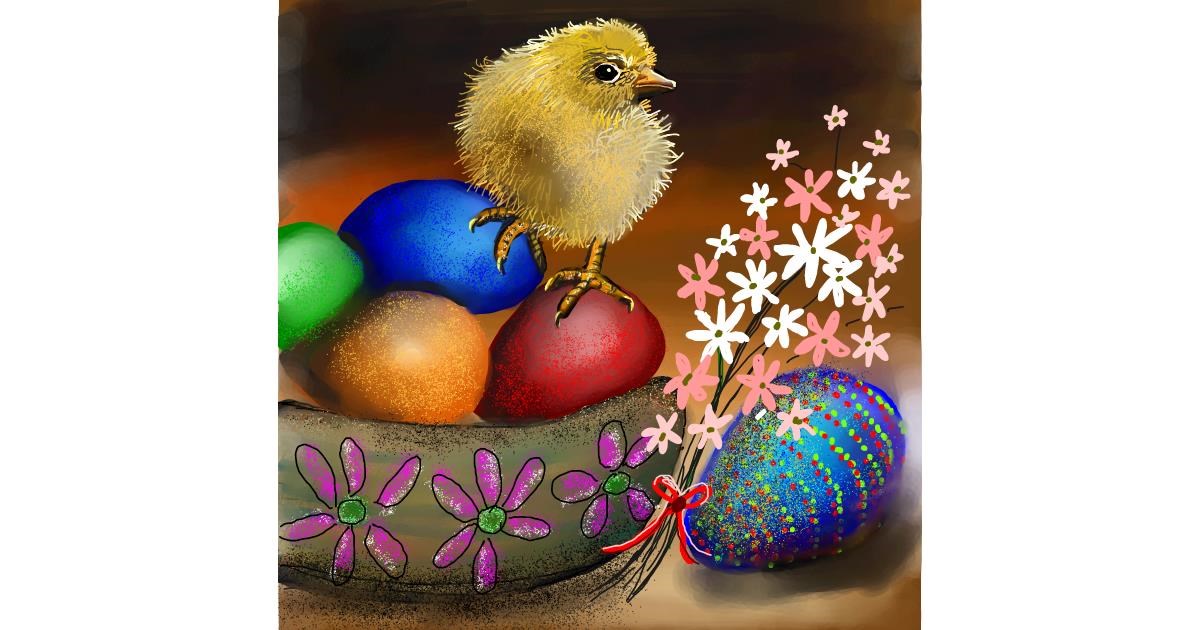 Drawing of Easter egg by Leah