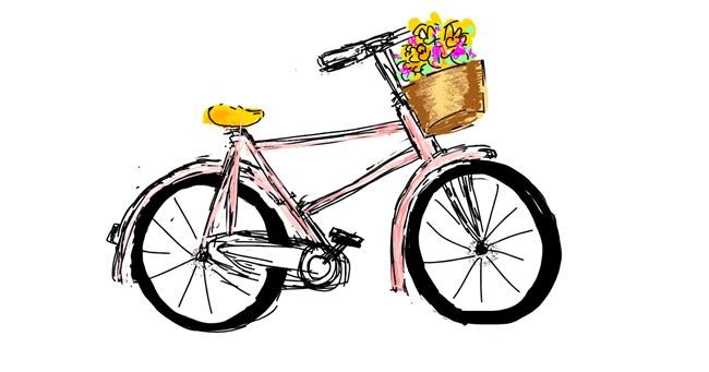 Drawing of Bicycle by Lsk