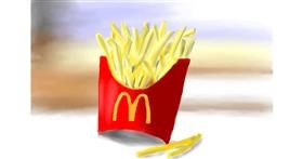 Drawing of French fries by Wizard