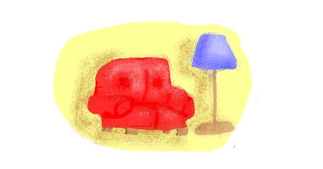 Drawing of Couch by cookie karr