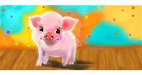 Drawing of Pig by justme❤️