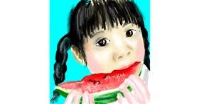 Drawing of Watermelon by Vinci