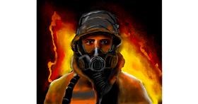 Drawing of Firefighter by Satoru