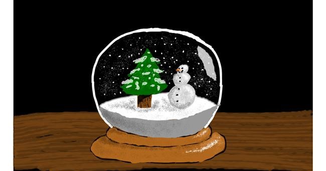 Drawing of Snow globe by Sam