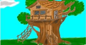 Drawing of Treehouse by InessA
