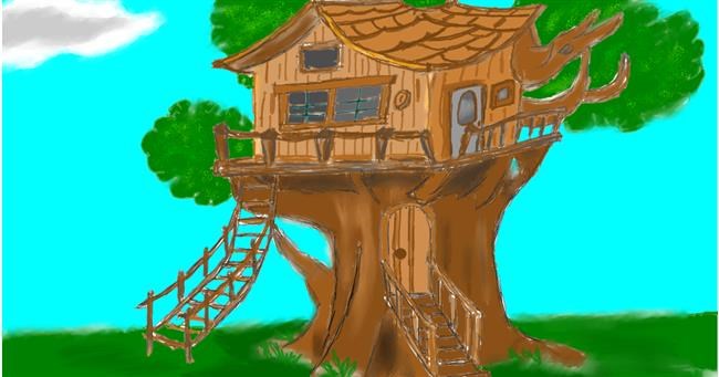 Drawing of Treehouse by InessA