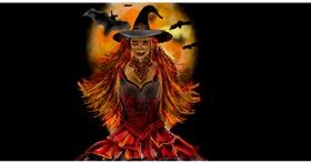 Drawing of Witch by Eclat de Lune