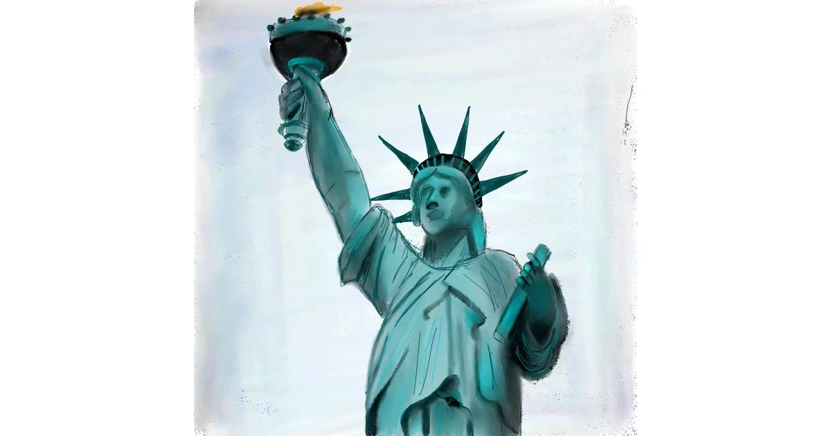 Drawing of Statue of Liberty by Lou