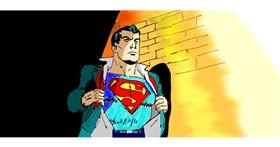 Drawing of Superman by Kim