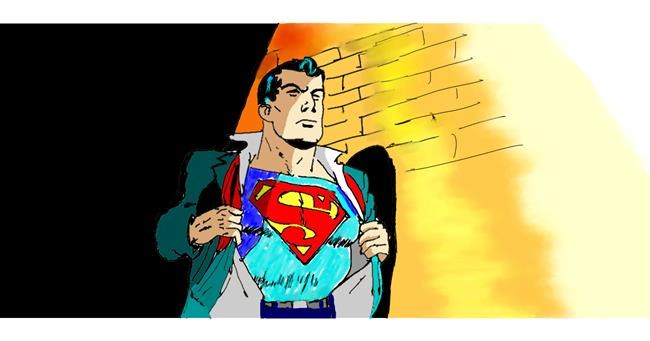 Drawing of Superman by Kim