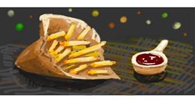 Drawing of French fries by shiNIN
