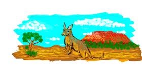 Drawing of Kangaroo by 7y3e1l1l0o§