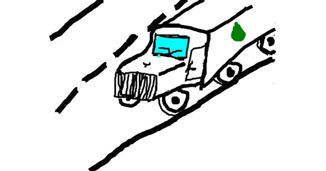 Drawing of Truck by Marija