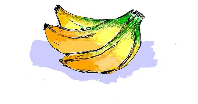 Drawing of Banana by Lsk