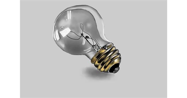 Drawing of Light bulb by Jan