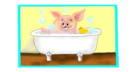 Drawing of Bathtub by DebbyLee