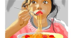 Drawing of Spaghetti by Herbert