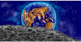 Drawing of Earth by Eclat de Lune