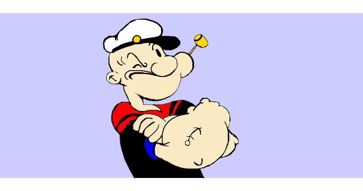 Drawing of Popeye by Debidolittle