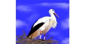 Drawing of Stork by Lou