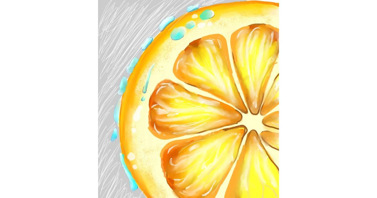 Drawing of Lemon by Keke