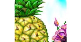 Drawing of Pineapple by Audrey