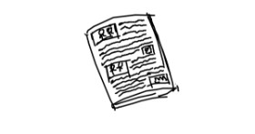 Drawing of Newspaper by Anonymous