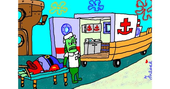 Drawing of Ambulance by InessA