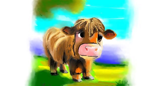 Kuh-Zeichnung von Herbert