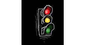 Drawing of Traffic light by Elizabeth