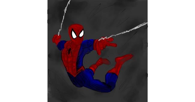 Drawing of Spiderman by KayXXXlee