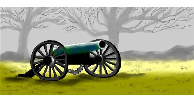 Drawing of Cannon by Debidolittle