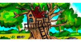 Drawing of Treehouse by Radia