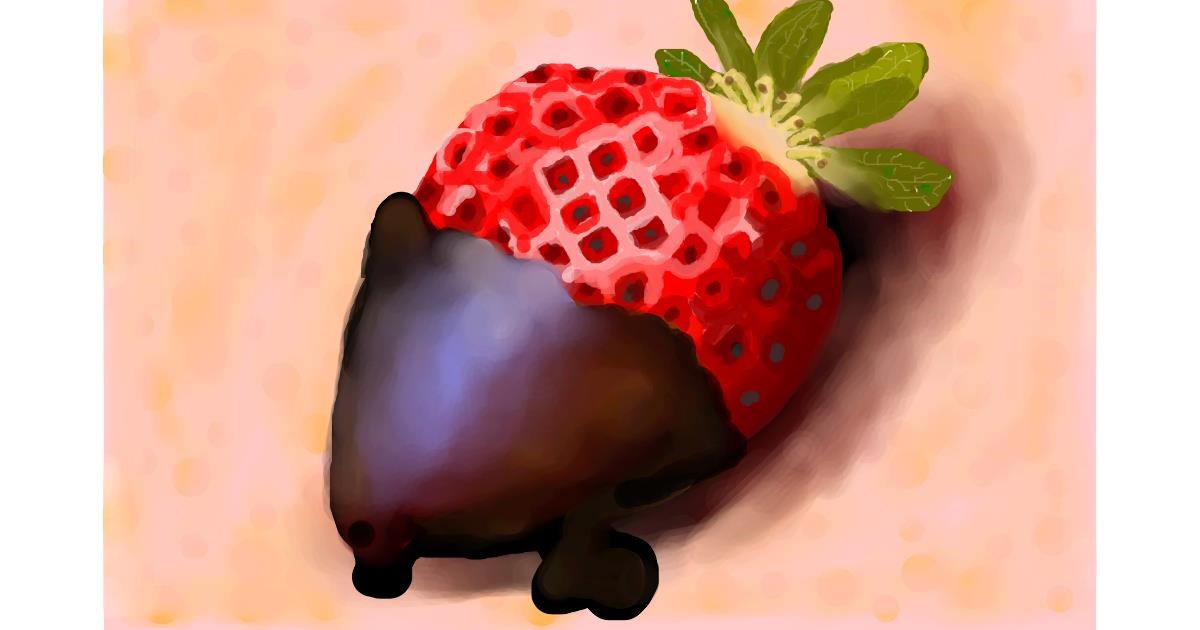 Drawing of Strawberry by Sirak Fish