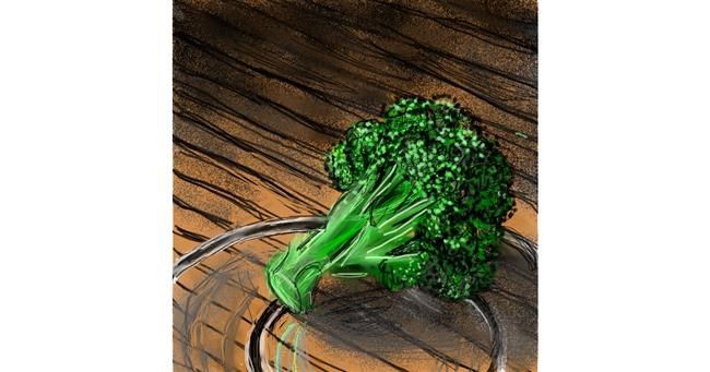 Drawing of Broccoli by KayXXXlee