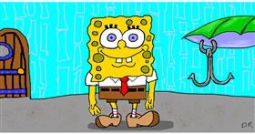 Drawing of Spongebob by Swimmer