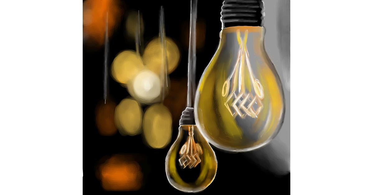Drawing of Light bulb by Bishakha