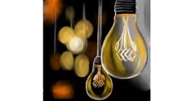 Drawing of Light bulb by Bishakha