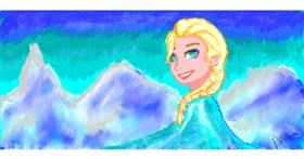 Drawing of Elsa (Disney) by Una persona