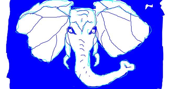 Drawing of Elephant by Paranoia