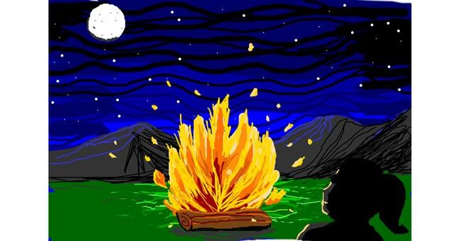 Drawing of Campfire by MRPANDA2