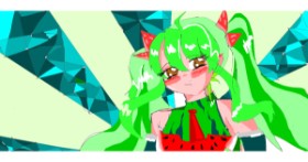 Drawing of Watermelon by Sadreign Superemo