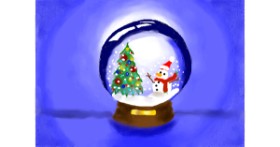 Drawing of Snow globe by Debidolittle