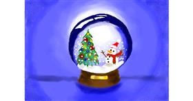 Drawing of Snow globe by Debidolittle