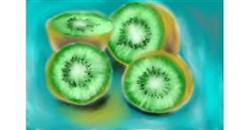 Drawing of Kiwi fruit by Wizard