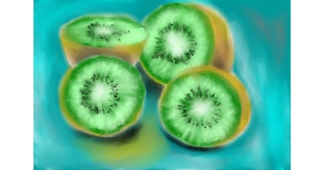 Drawing of Kiwi fruit by Wizard