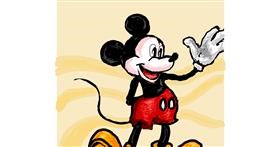 Drawing of Mickey Mouse by shinkinoko