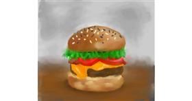 Drawing of Burger by Iris